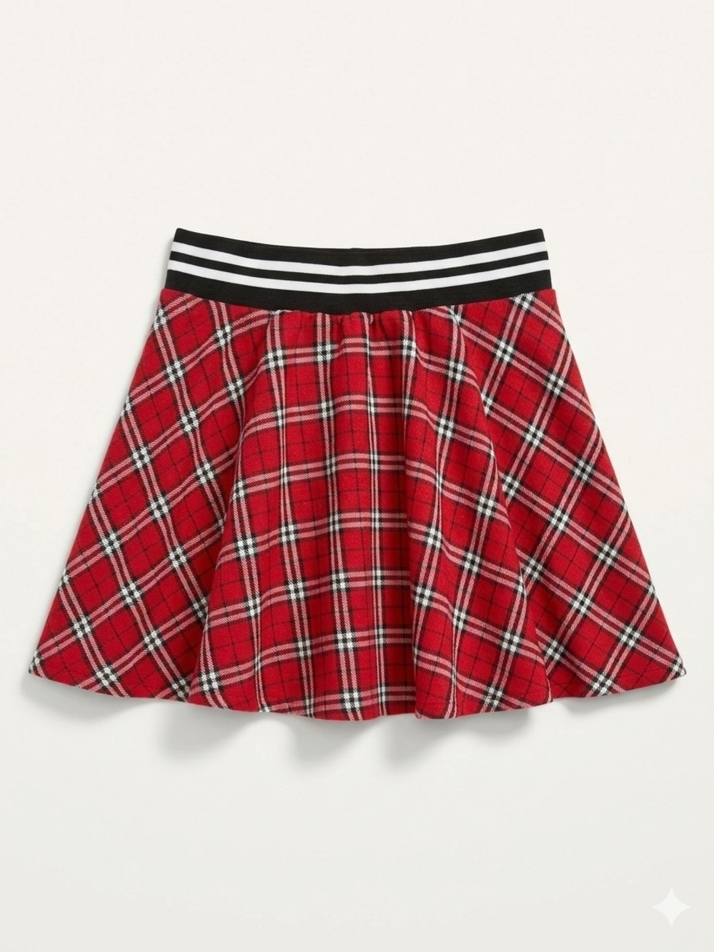 Preppy Red Plaid Skater Mini Skirt Dark Academia Tartan Circle Skirt Punk Grunge